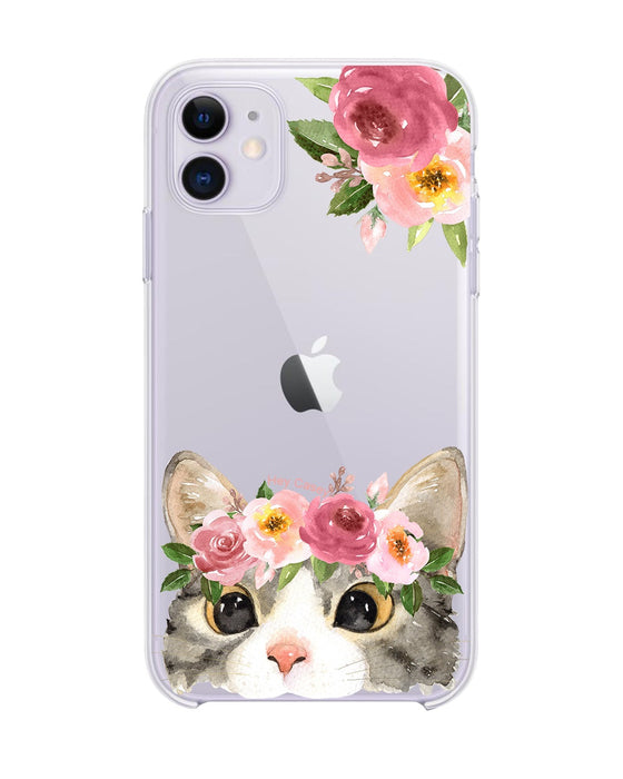 Hey Casey! Floral Kitty Phone Case for iPhone Samsung Huawei