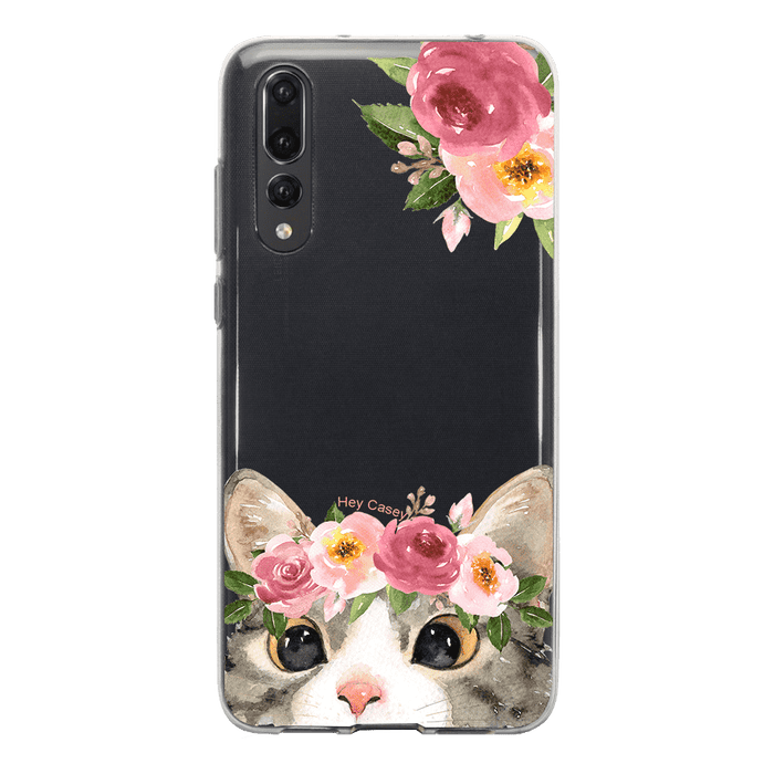 Hey Casey! Floral Kitty Phone Case for iPhone Samsung Huawei