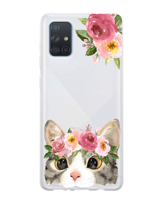 Hey Casey! Floral Kitty Phone Case for iPhone Samsung Huawei