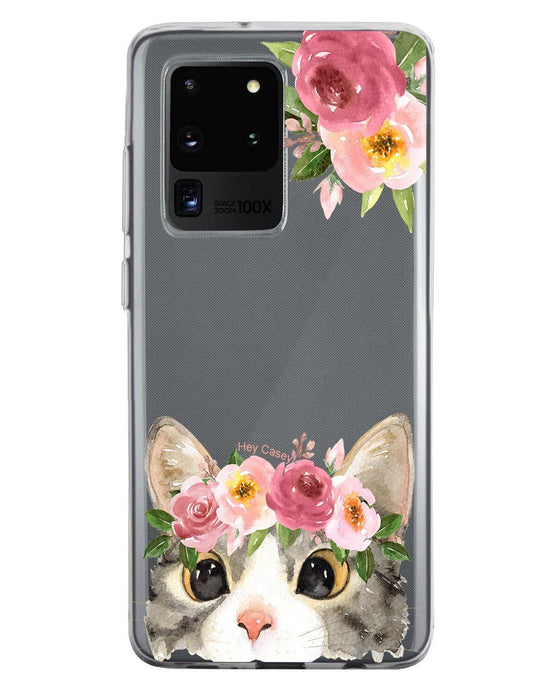 Hey Casey! Floral Kitty Phone Case for iPhone Samsung Huawei