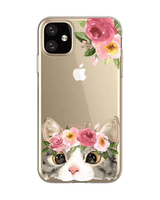 Hey Casey! Floral Kitty Phone Case for iPhone Samsung Huawei