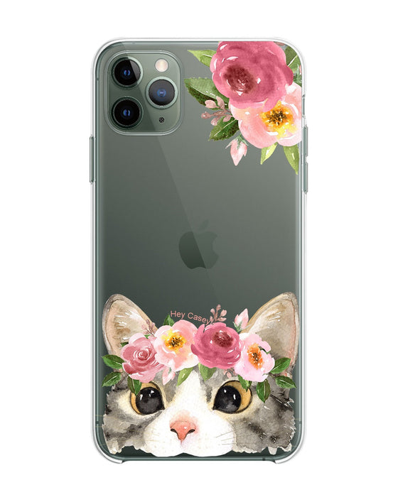 Hey Casey! Floral Kitty Phone Case for iPhone Samsung Huawei