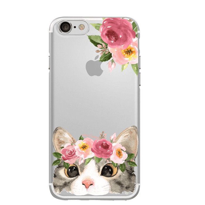 Hey Casey! Floral Kitty Phone Case for iPhone Samsung Huawei