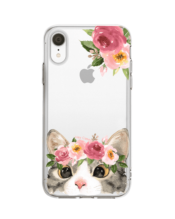 Hey Casey! Floral Kitty Phone Case for iPhone Samsung Huawei