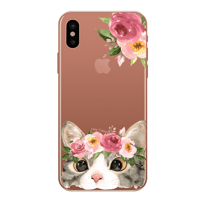 Hey Casey! Floral Kitty Phone Case for iPhone Samsung Huawei