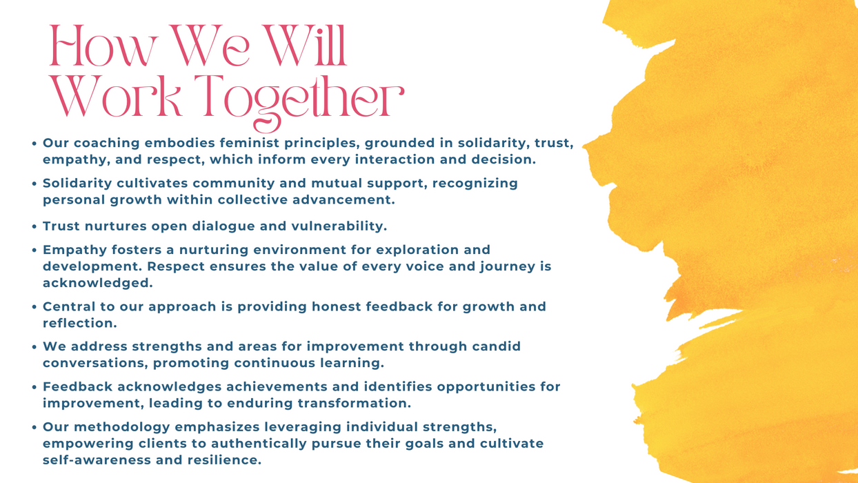 How we will work together