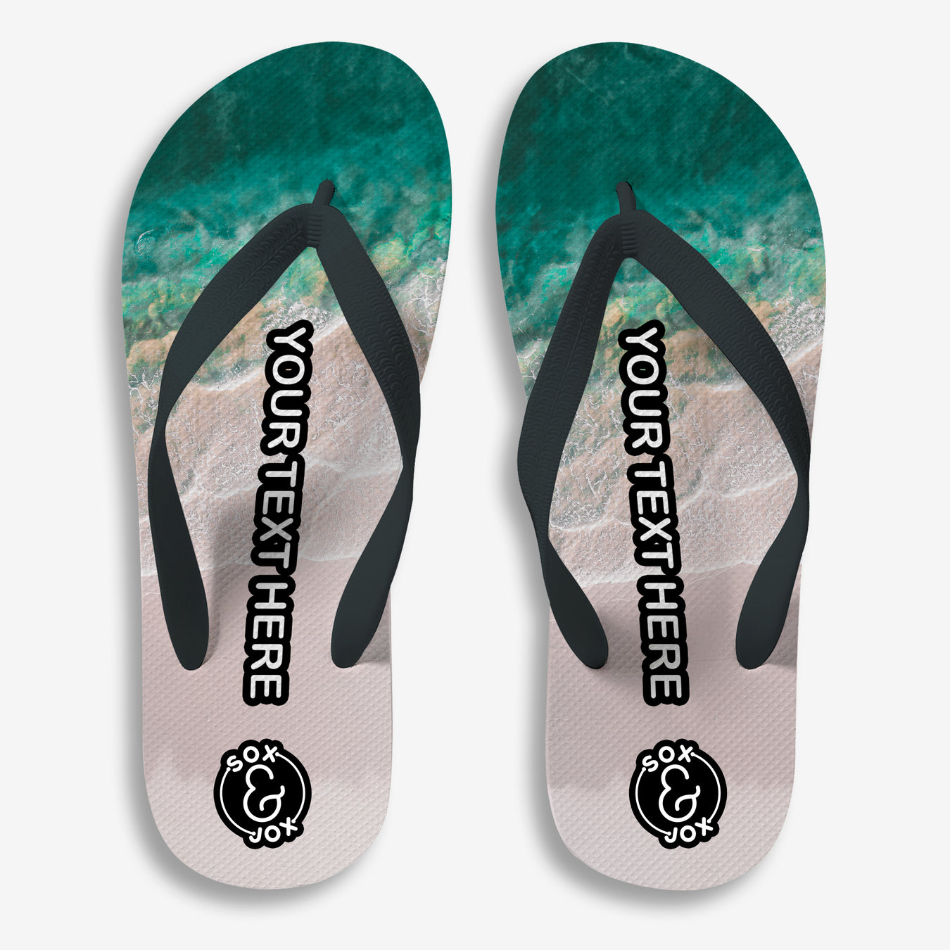 Sox & Jox Custom Beach design Flip Flop