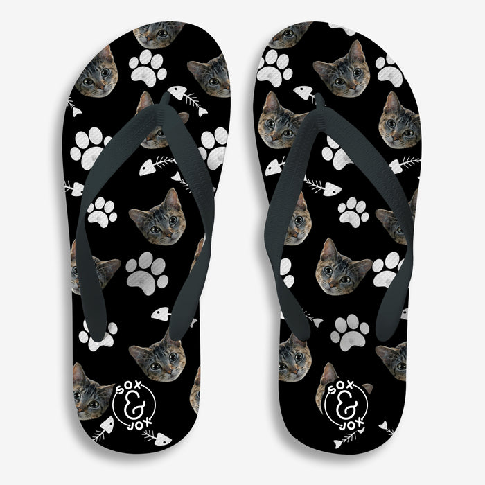 Sox & Jox Custom Cat Dad design Flip Flop