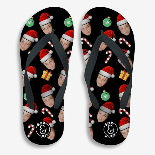 Sox & Jox Custom Christmas design Flip Flop