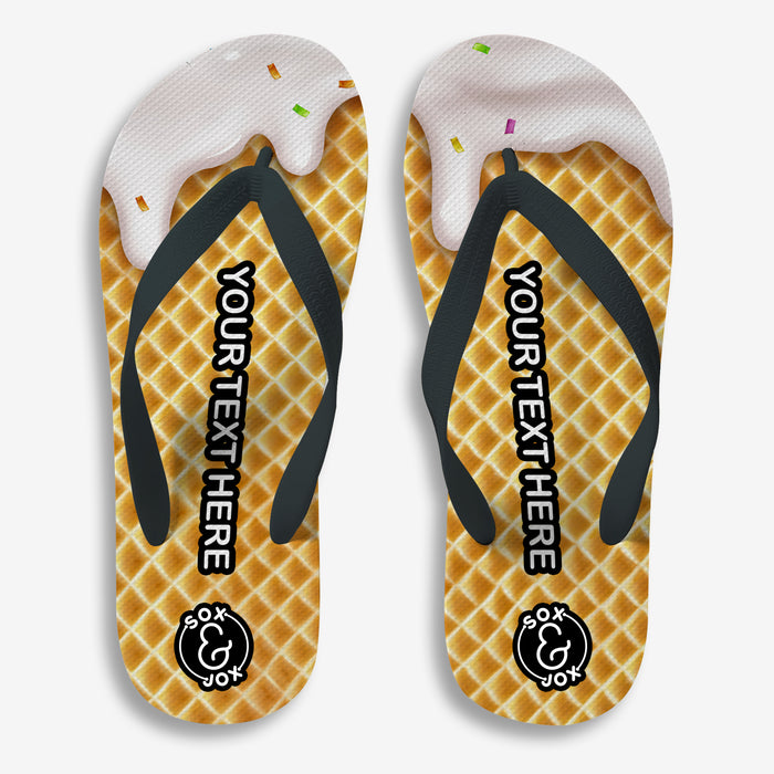 Sox & Jox Custom Ice Cream design Flip Flop