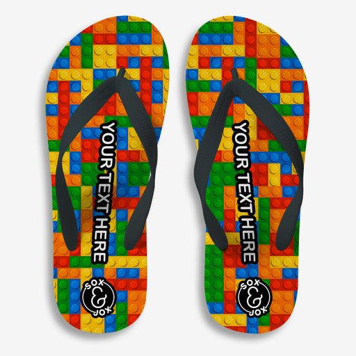 Sox & Jox Custom Lego Blocks design Flip Flop