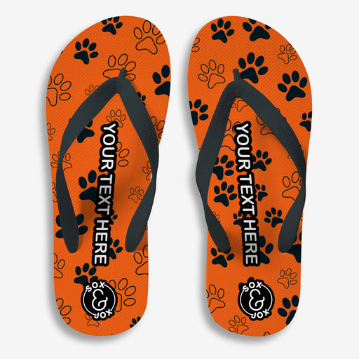 Sox & Jox Custom Paw Prints design Flip Flop