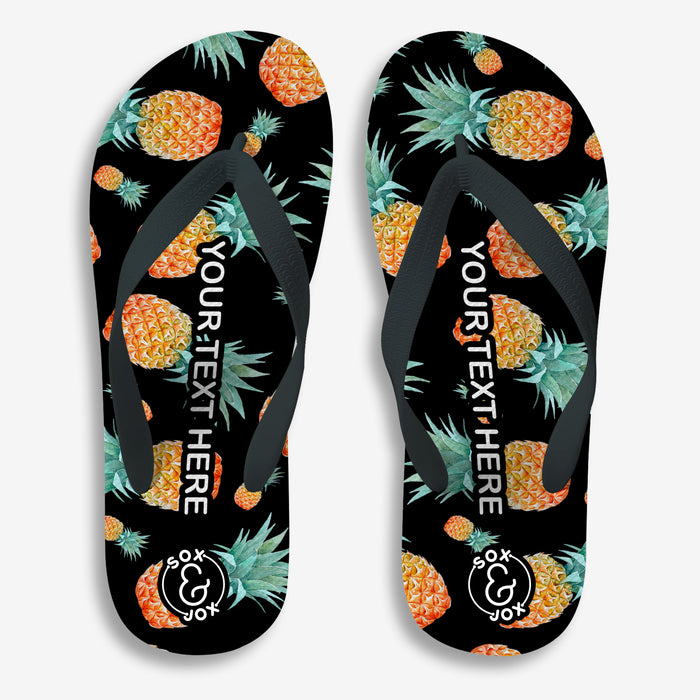 Sox & Jox Custom Pineapple design Flip Flop