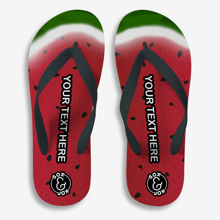 Sox & Jox Custom Watermelon design Flip Flop